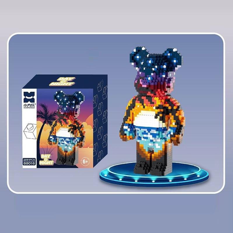 Lego Bearbrick Mảnh Trơn 33cm XiaoFangLe 88016-duoc-ban-tai-Đồ chơi đồng giá 99k