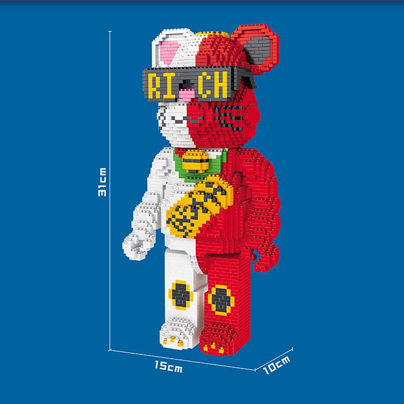 Lego Bearbrick Mảnh Trơn 31cm YKO P2206A-duoc-ban-tai-Đồ chơi đồng giá 99k