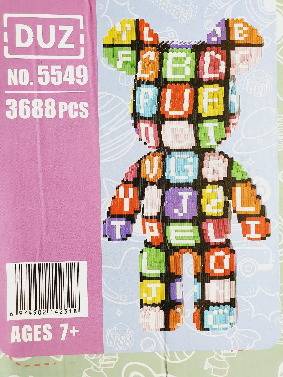Lego Bearbrick Chữ Cái 47cm DUZ 5549-duoc-ban-tai-Đồ chơi đồng giá 99k