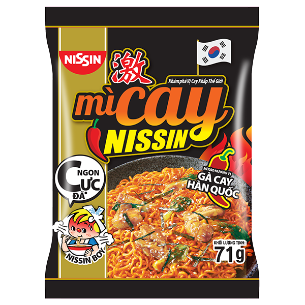 Mì trộn Nissin Gà Cay Hàn Quốc (30x71g)-duoc-ban-tai-Nhà phân phối BKJ | Kho sỉ Indomie Hà Nội