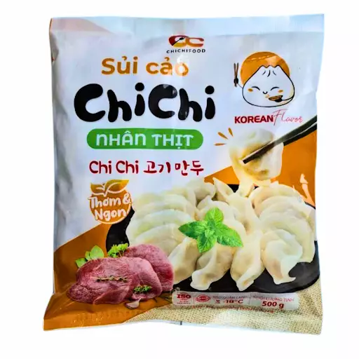 Sủi cảo nhân thịt Chichifoods 500g-duoc-ban-tai-Nhà phân phối BKJ | Kho sỉ Indomie Hà Nội