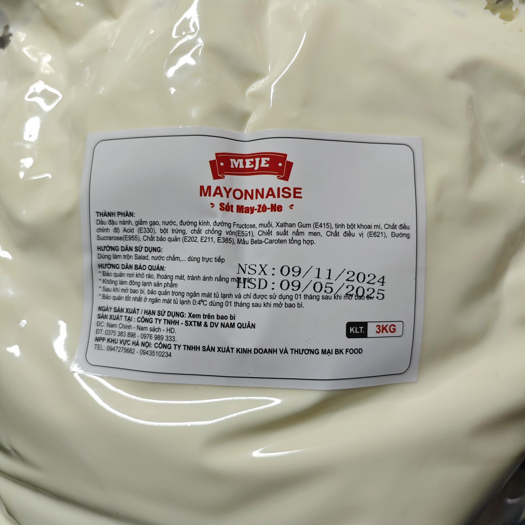 Sốt Mayonnaise MEJE - Hộp 3kg-duoc-ban-tai-Nhà phân phối BKJ | Kho sỉ Indomie Hà Nội