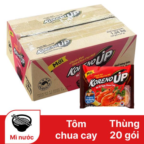 Mì Koreno UP vị tôm chua cay (20x67g)-duoc-ban-tai-Nhà phân phối BKJ | Kho sỉ Indomie Hà Nội