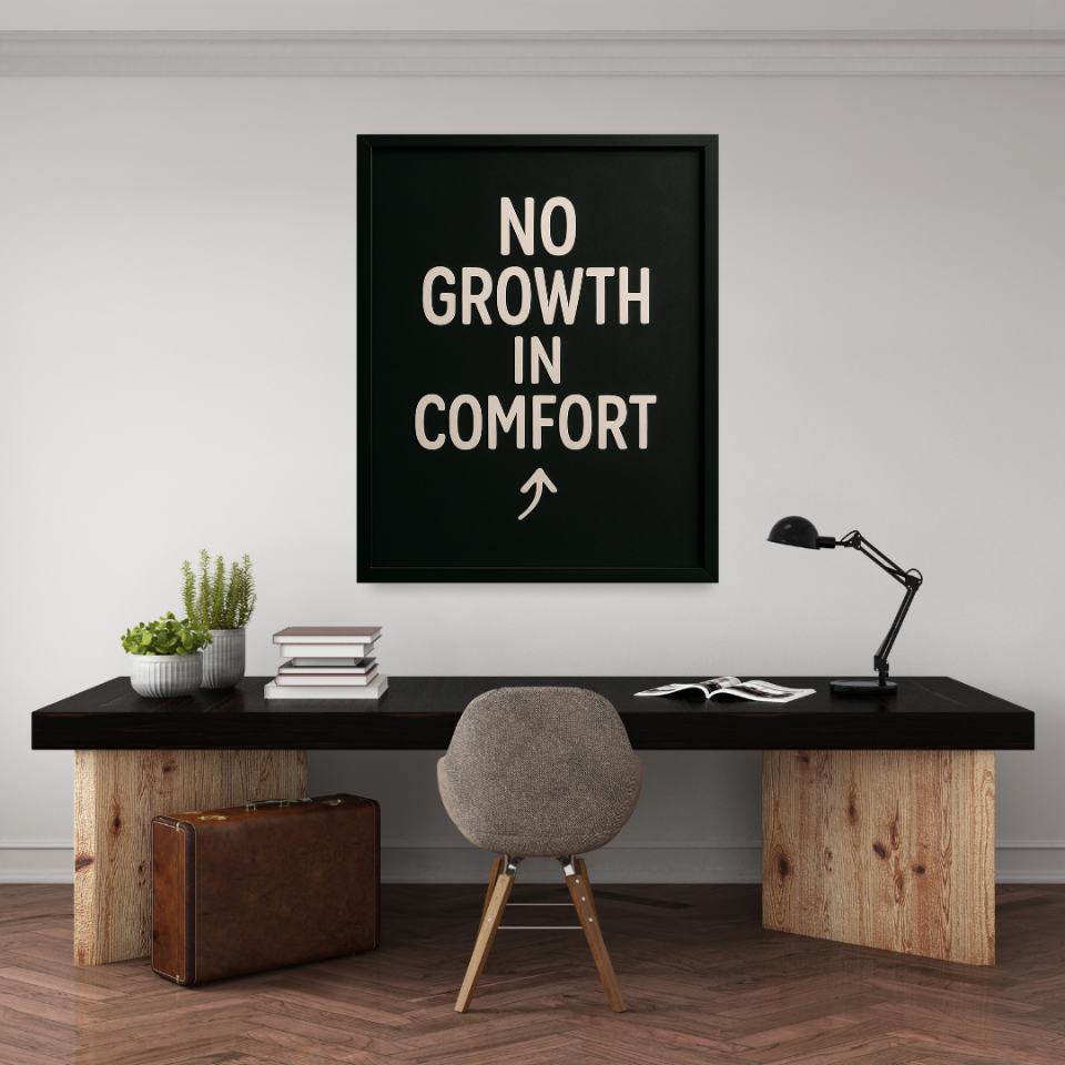 Tranh Truyền Động Lực - No Growth In Comfort-duoc-ban-tai-Tranh Gia Phương