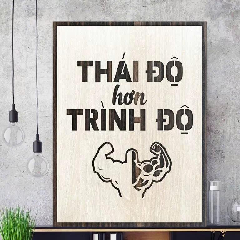 Tranh truyền động lực THÁI ĐỘ HƠN TRÌNH ĐỘ-duoc-ban-tai-Tranh Gia Phương