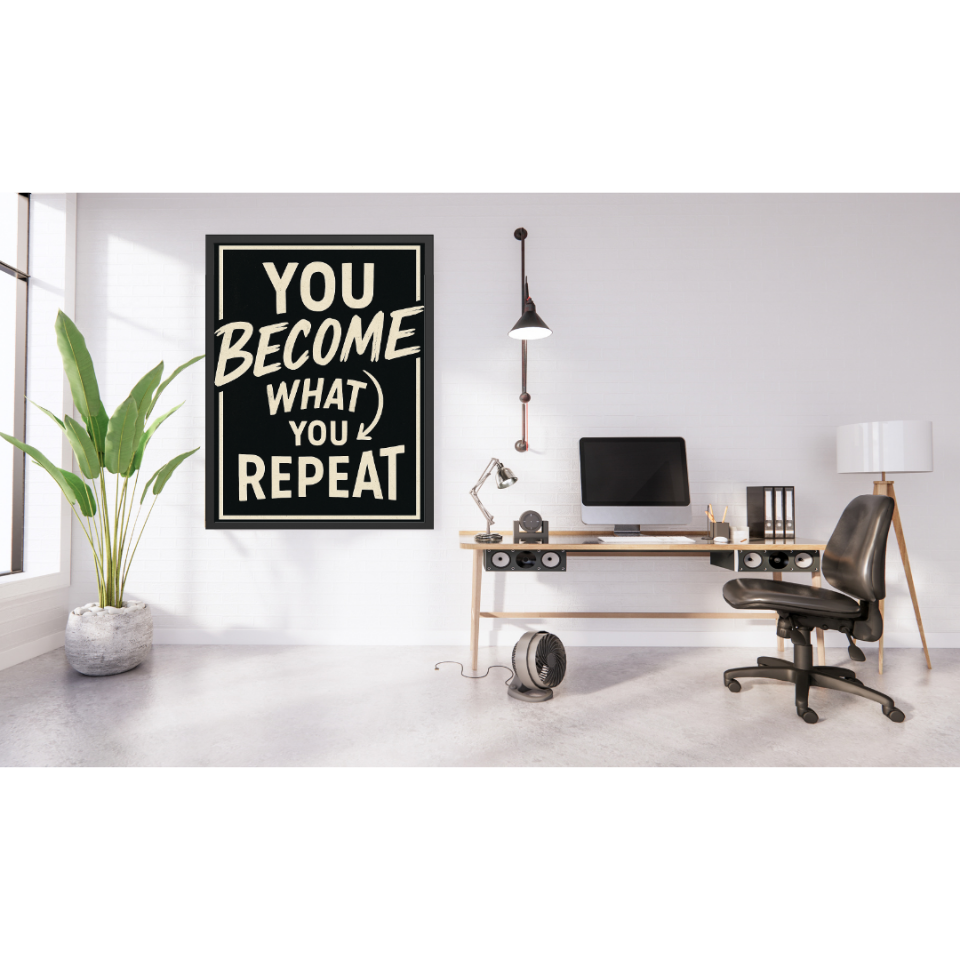 Tranh Truyền Động Lực - You Become What You Repeat-duoc-ban-tai-Tranh Gia Phương