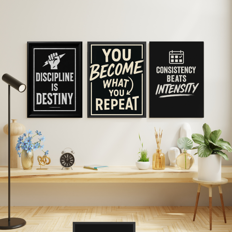 Tranh Truyền Động Lực - Consistency Beats Intensity-duoc-ban-tai-Tranh Gia Phương