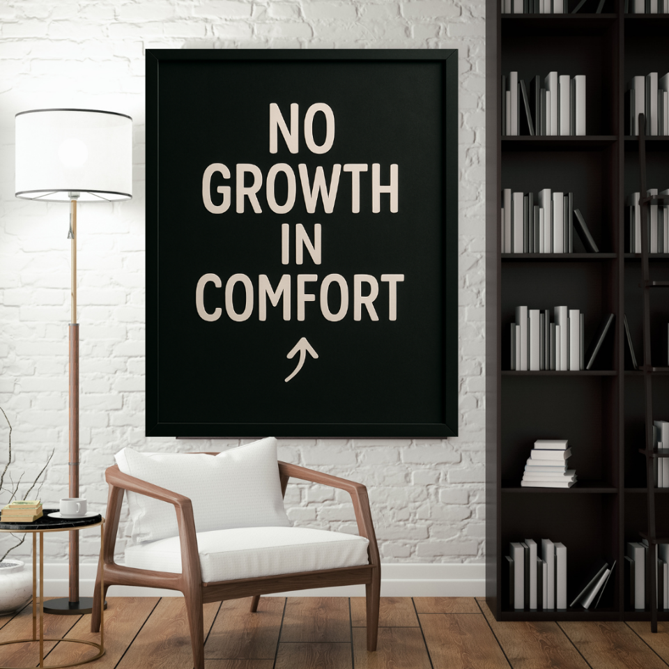 Tranh Truyền Động Lực - No Growth In Comfort-duoc-ban-tai-Tranh Gia Phương