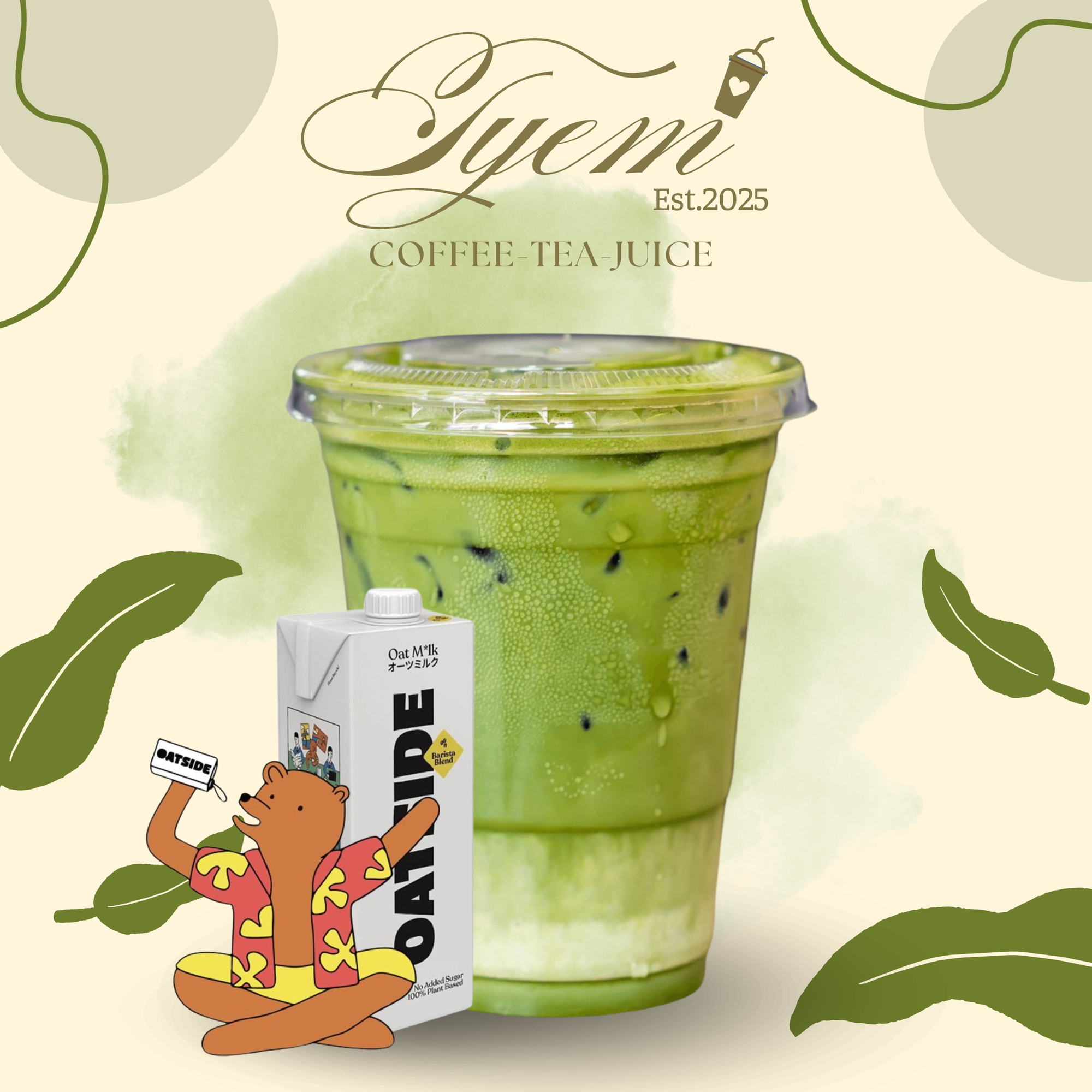 Matcha sữa hạt-duoc-ban-tai-Tyem Coffee Tea Juice