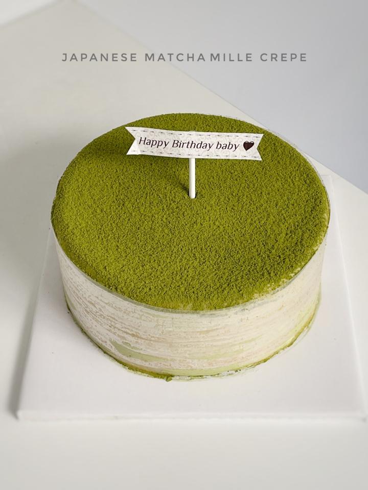 Ổ Japanese Matcha Mille Crepe (ĐẶT TRƯỚC 48H)-duoc-ban-tai-CHUN Mille Crepe & Cakes (SHOP ONLINE)