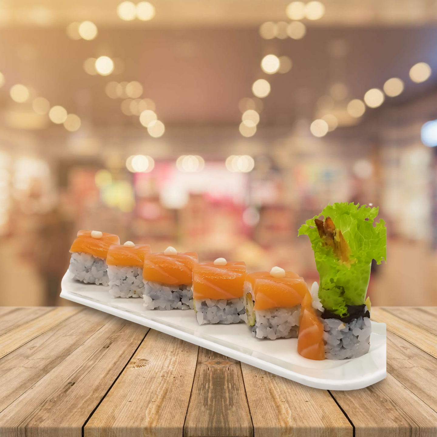 Sushi Cuộn Tôm Phủ Cá Hồi-duoc-ban-tai-CITY SUSHI