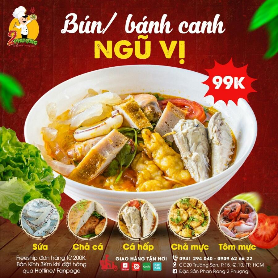 BÚN NGŨ VỊ-duoc-ban-tai-Đặc Sản Phan Rang 2 Phượng