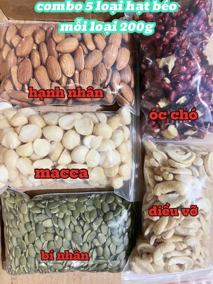 Combo 5 loại hạt béo (1kg 5 loại)-duoc-ban-tai-Yummy Nuts-Thế Giới Hạt Ngon!