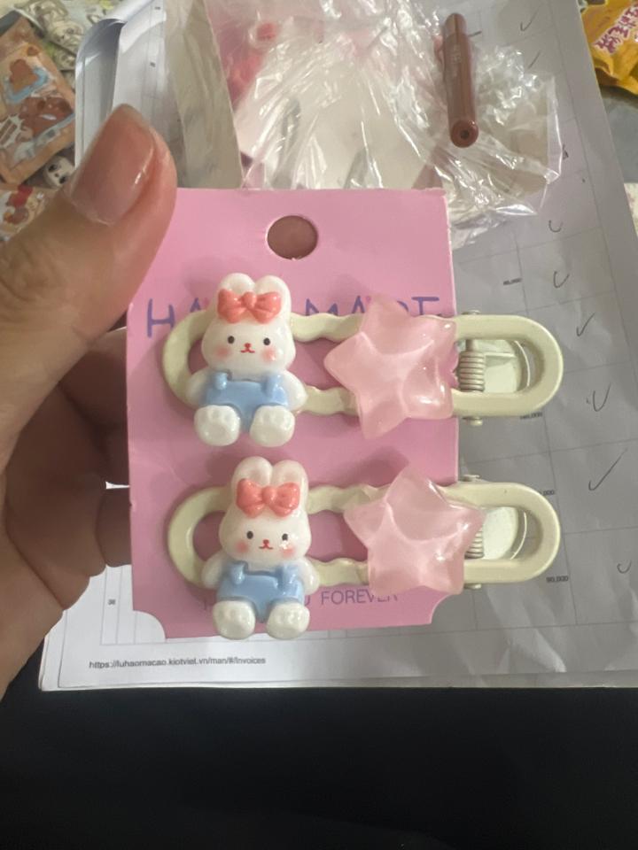 Set 2 kẹp tóc gắn charm cute-duoc-ban-tai-Hanana Bình Lục