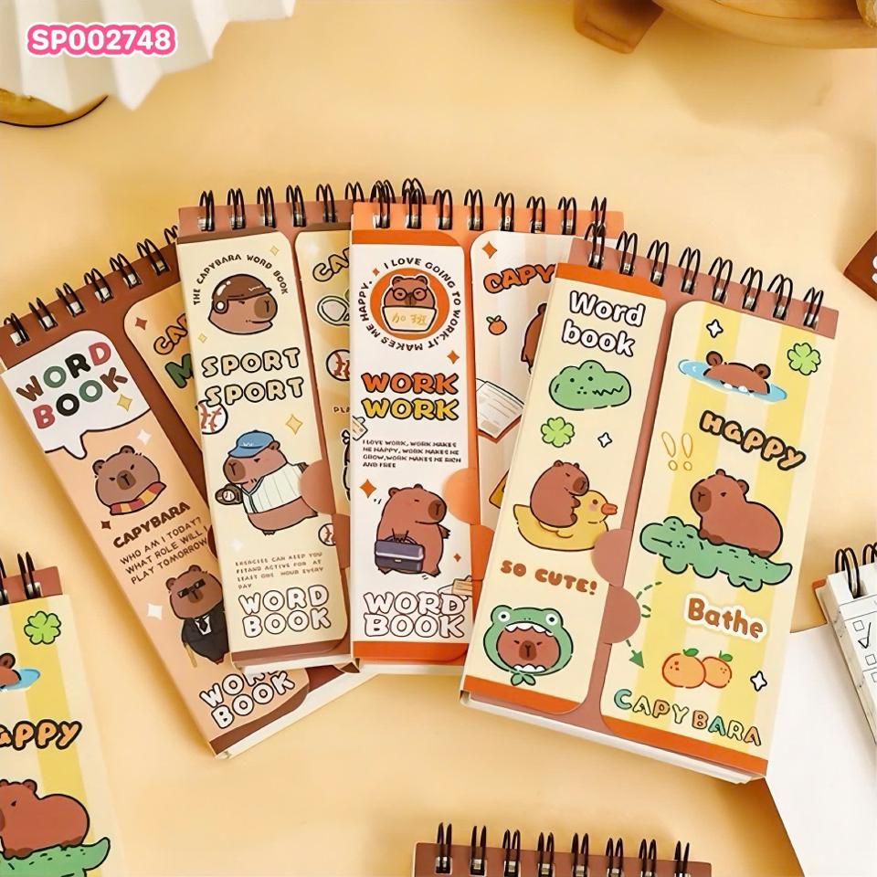 Sổ Tay Học Từ Vựng Capybara Cute Mẫu 2-duoc-ban-tai-Hanana gift shop