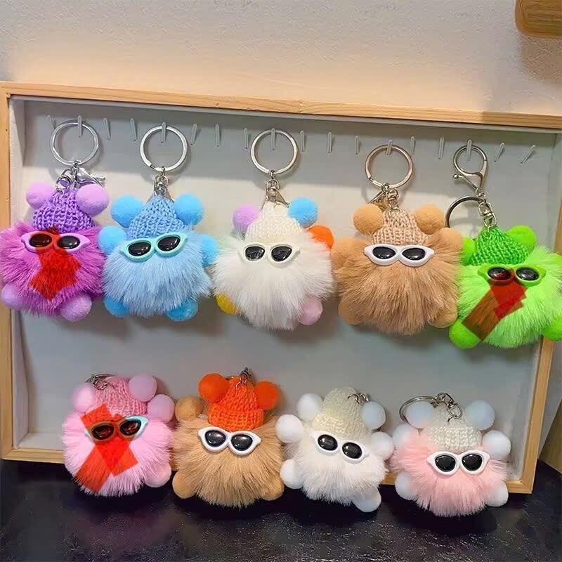 Móc khoá gấu bông đeo kính-duoc-ban-tai-Hanana gift shop