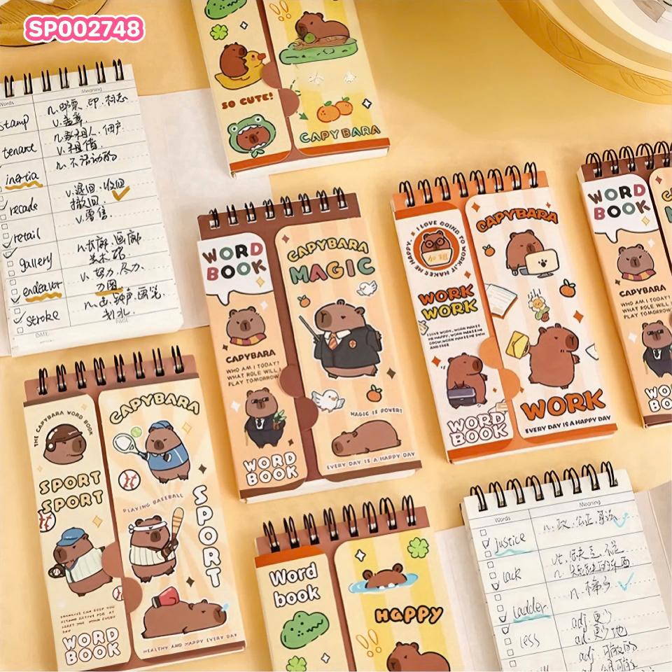 Sổ Tay Học Từ Vựng Capybara Cute Mẫu 2-duoc-ban-tai-Hanana gift shop