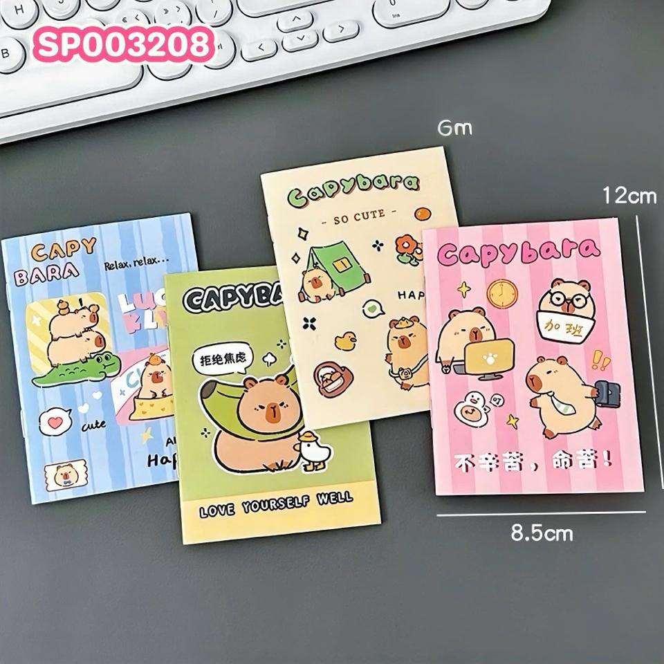 Sổ Tay Capybara Mix Nhiều Hình Capybara Đáng Yêu, Kích thước 85*120mm-duoc-ban-tai-Hanana gift shop