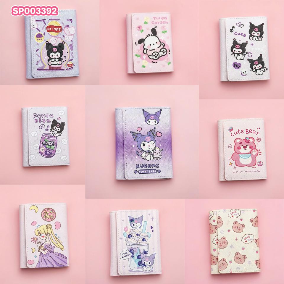 Ví Gập 3 Khúc In Hoạ Tiết Nhiều Nhân Vật Hoạt Hình Hot Trend-duoc-ban-tai-Hanana gift shop