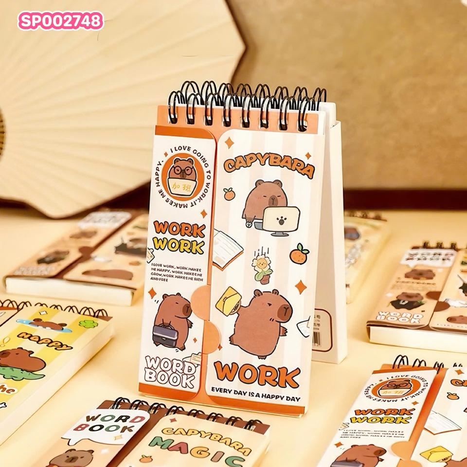 Sổ Tay Học Từ Vựng Capybara Cute Mẫu 2-duoc-ban-tai-Hanana gift shop