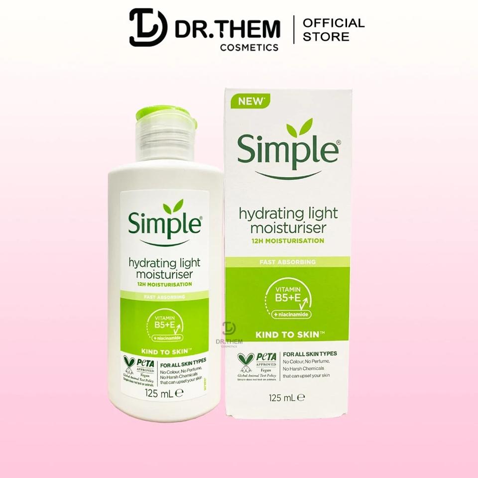 Sữa Dưỡng Ẩm Simple Hydrating Light Moisturiser 125ml (Kem dưỡng)-duoc-ban-tai-Hanana gift shop
