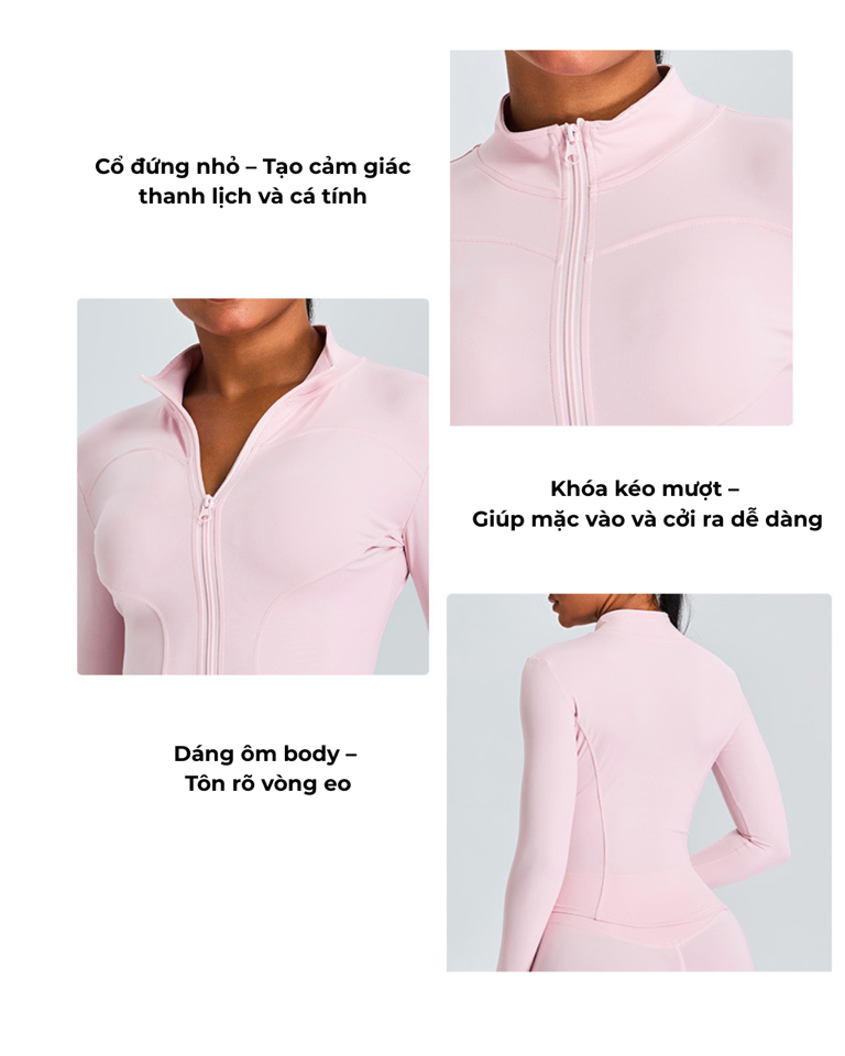 Slim Fit jacket ( bảng màu ngọt )-duoc-ban-tai-She Ate - active wear