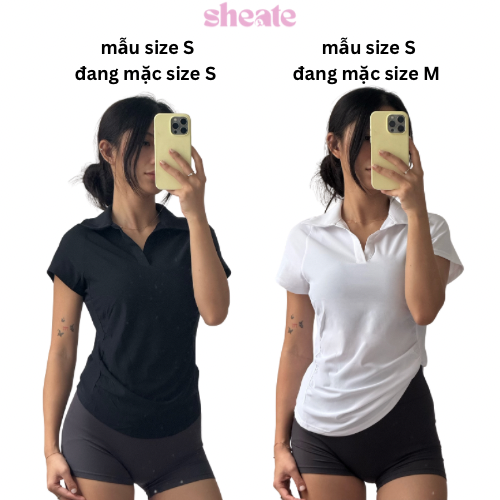 EASE POLO | Áo polo thể thao co giãn mềm mại-duoc-ban-tai-She Ate - active wear