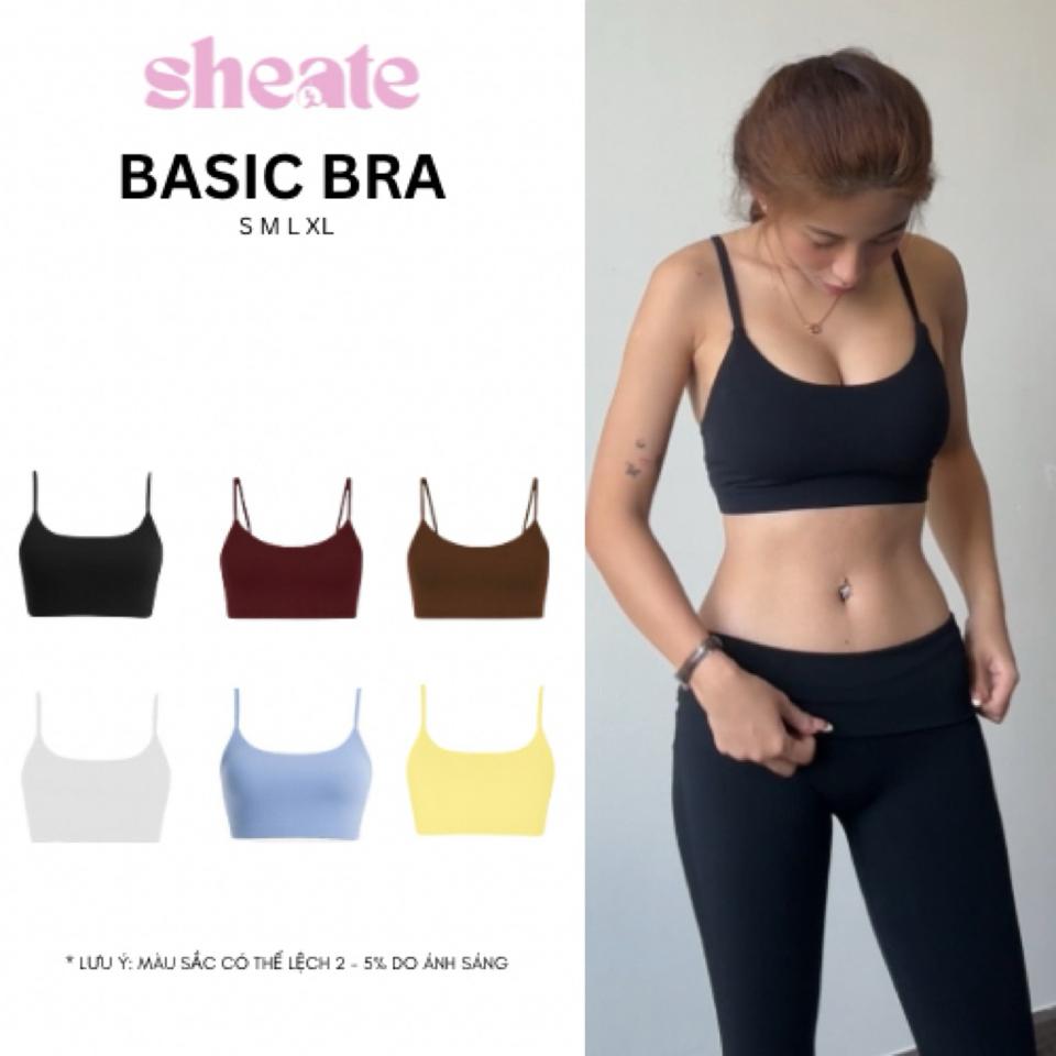 BASIC BRA | áo bra dáng cơ bản dài trên thắt eo có sẵn mút ( có thể tháo rời )-duoc-ban-tai-She Ate - active wear