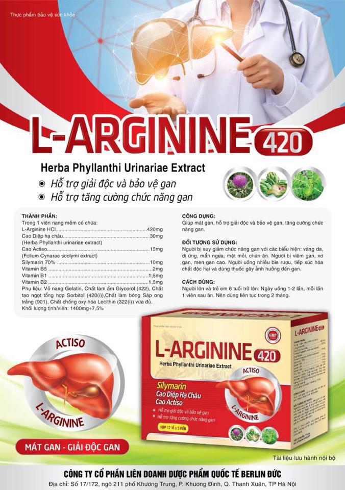 Arginine 420-duoc-ban-tai-Cty cổ phần DP STA -pharma
