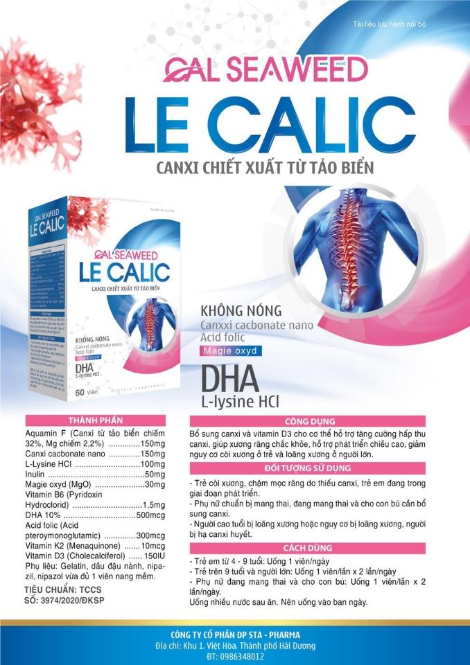 Le calic canxi60v-duoc-ban-tai-Cty cổ phần DP STA -pharma