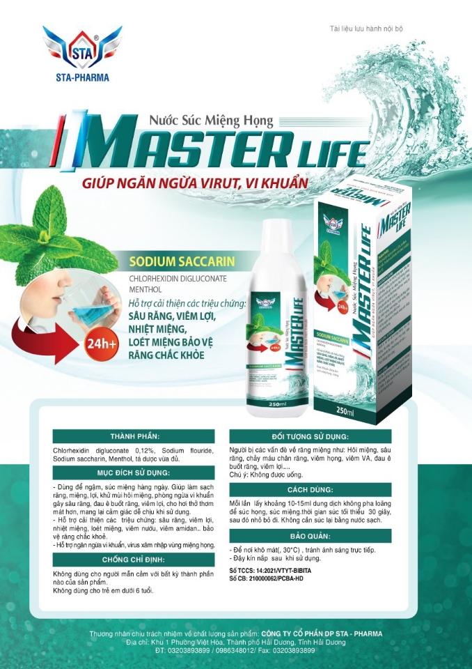 Masterlife súc họng-duoc-ban-tai-Cty cổ phần DP STA -pharma