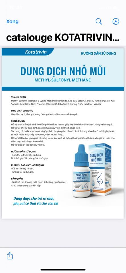 Dung dịch nhỏ mũi-duoc-ban-tai-Cty cổ phần DP STA -pharma