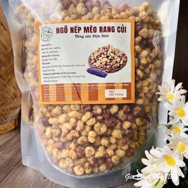 Ngô Nếp Mèo rang củi (gói 500gr)-duoc-ban-tai-Nông Sản Sạch Tây Bắc