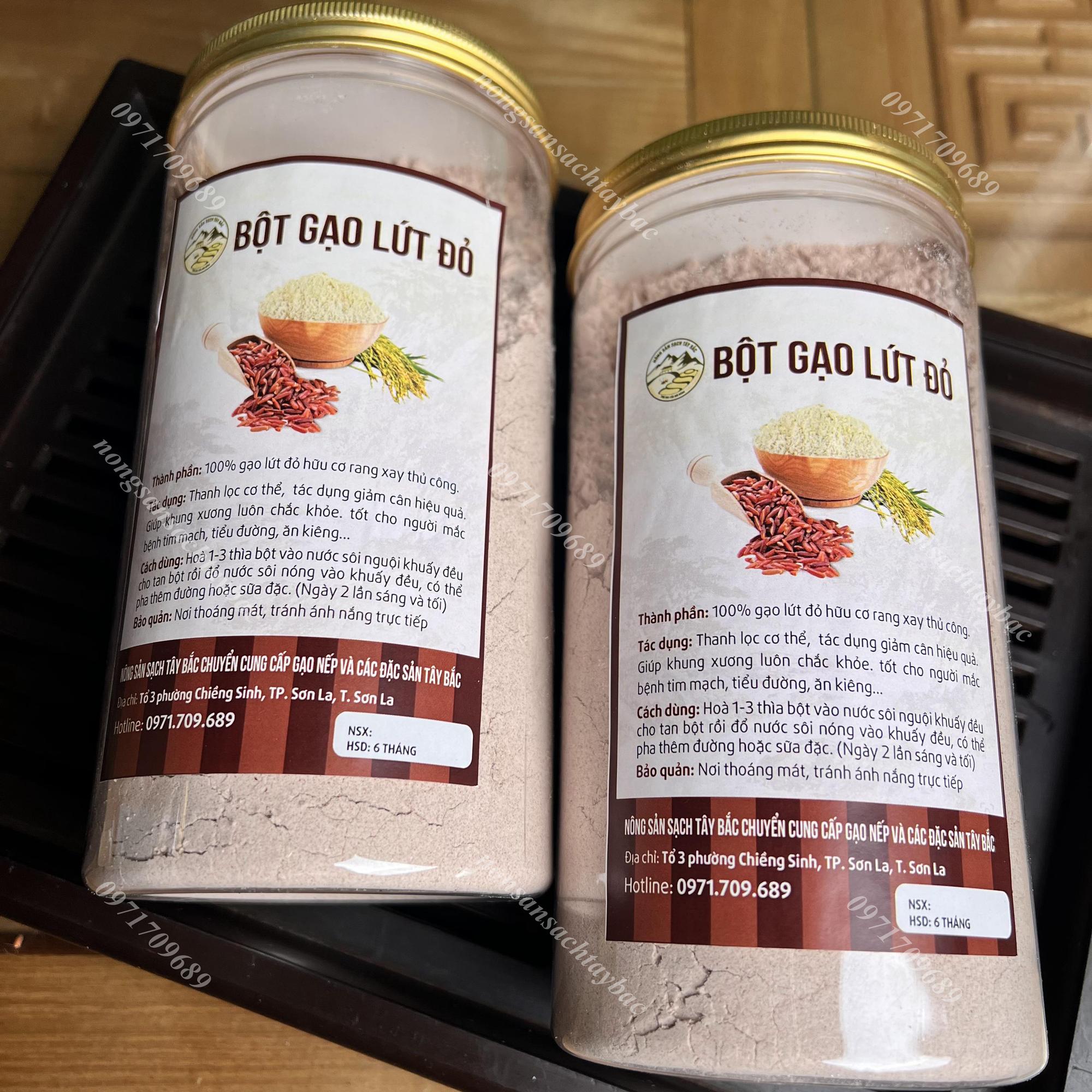 Bột Gạo Lứt Đỏ ( Hộp 500gr)-duoc-ban-tai-Nông Sản Sạch Tây Bắc