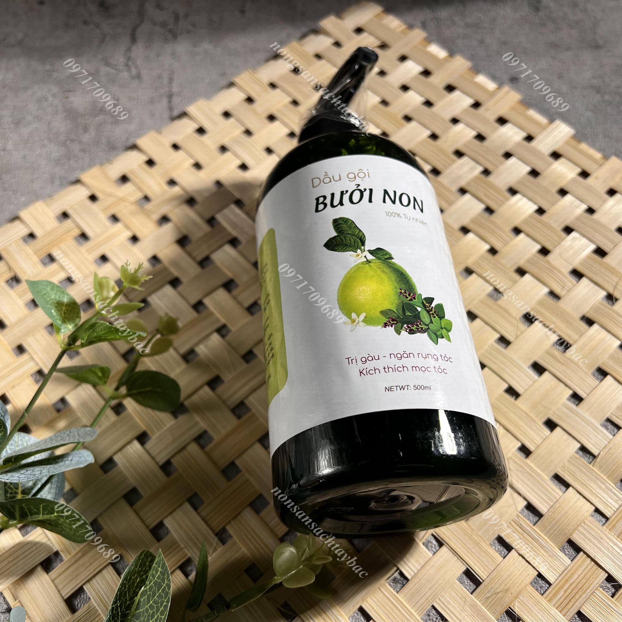 Dầu Gội Bưởi Non 500ml. 0.7-duoc-ban-tai-Nông Sản Sạch Tây Bắc