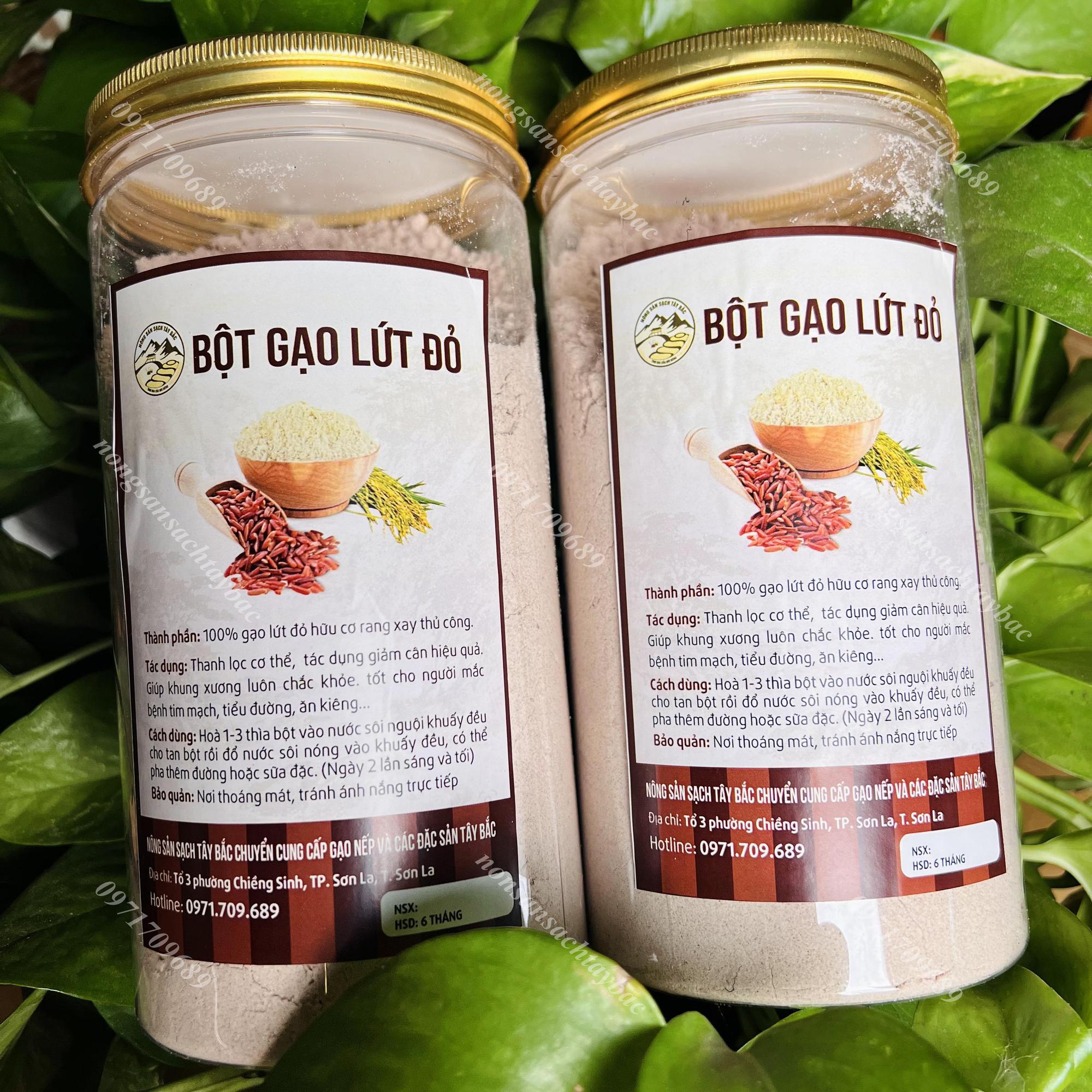 Bột Gạo Lứt Đỏ ( Hộp 500gr)-duoc-ban-tai-Nông Sản Sạch Tây Bắc