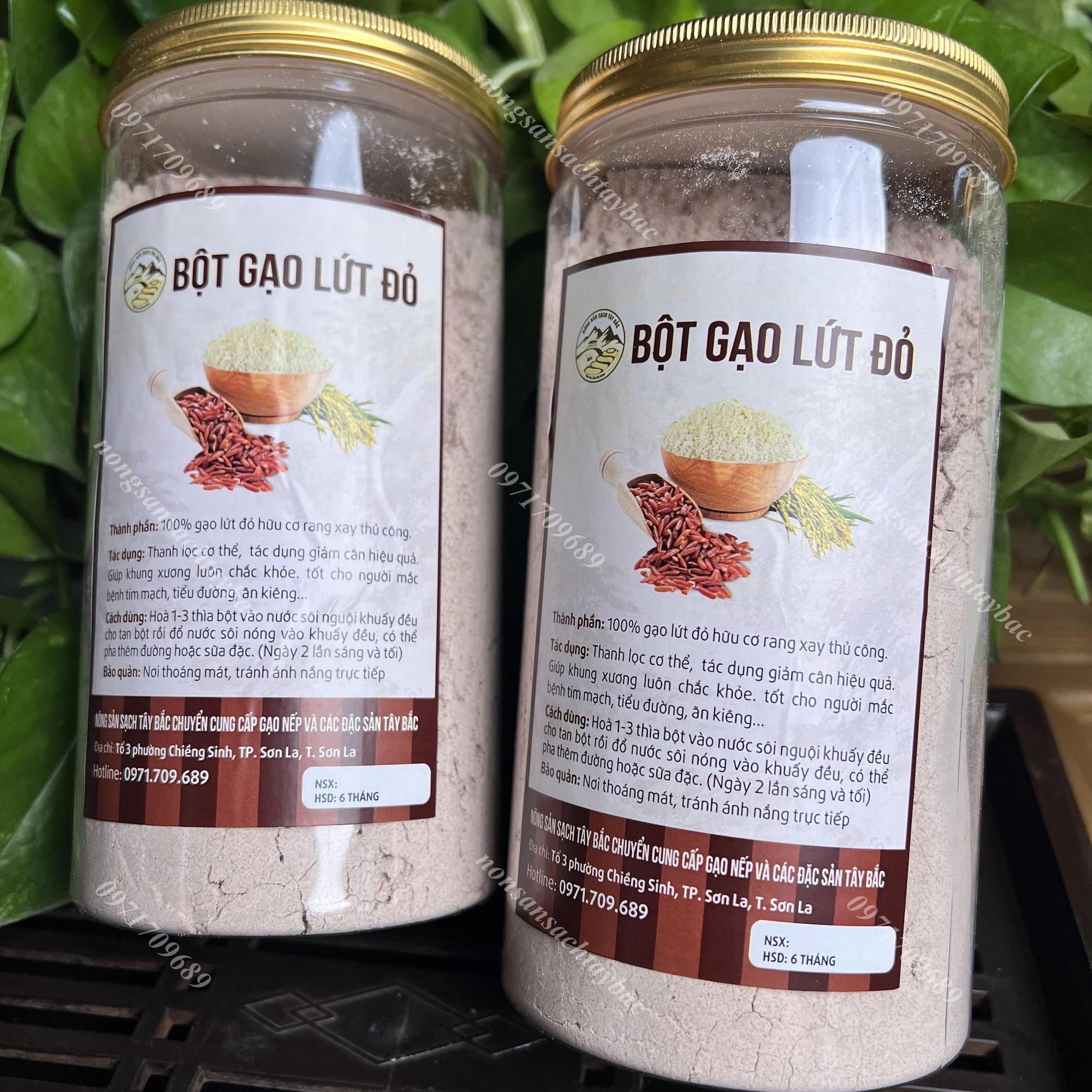 Bột Gạo Lứt Đỏ ( Hộp 500gr)-duoc-ban-tai-Nông Sản Sạch Tây Bắc