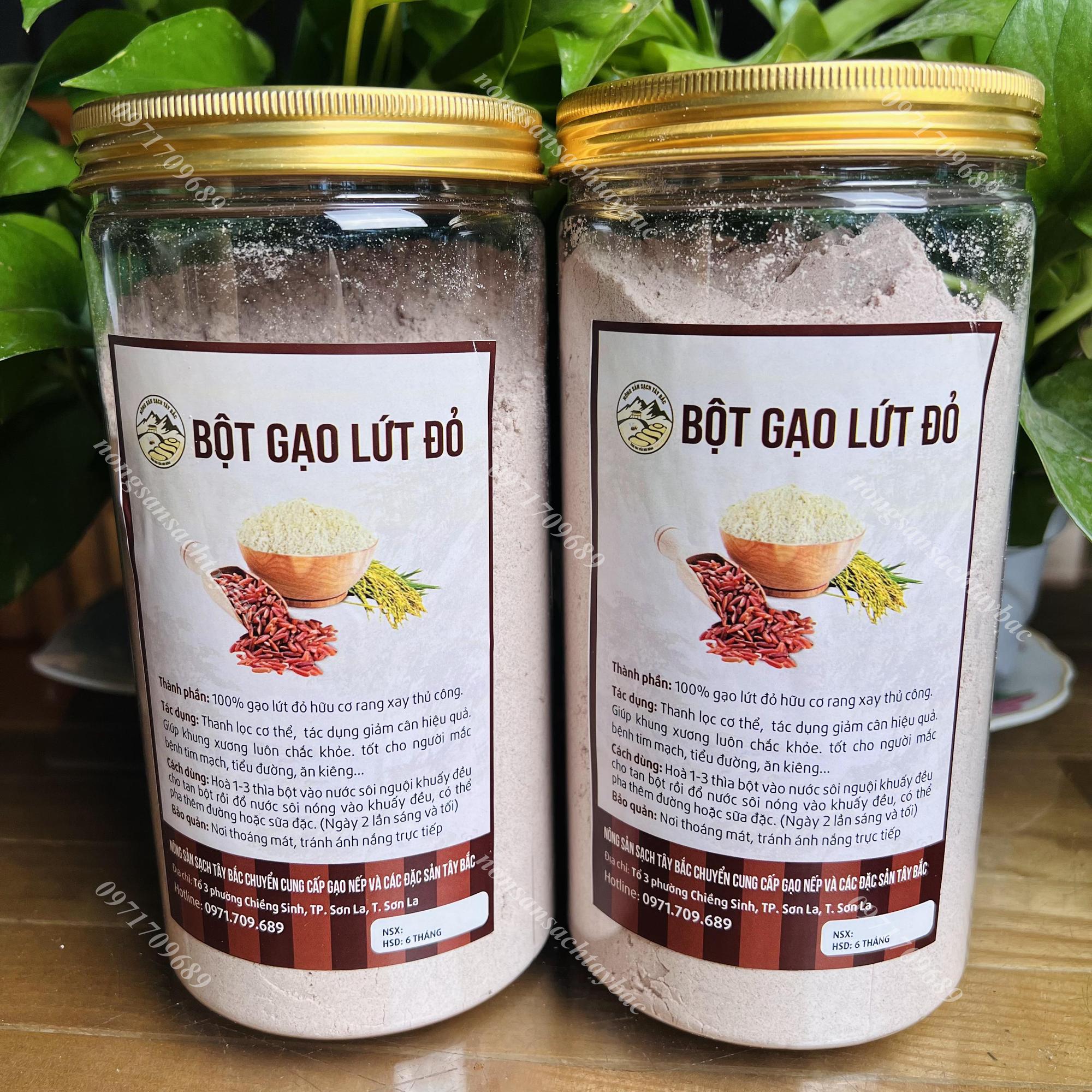 Bột Gạo Lứt Đỏ ( Hộp 500gr)-duoc-ban-tai-Nông Sản Sạch Tây Bắc
