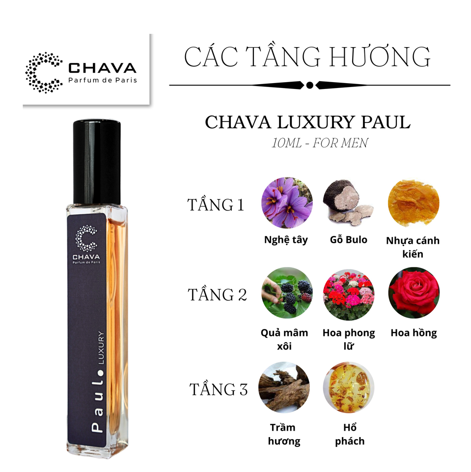 NƯỚC HOA PAUL LUXURY 10ML - CHAVA-duoc-ban-tai-Milo Shop