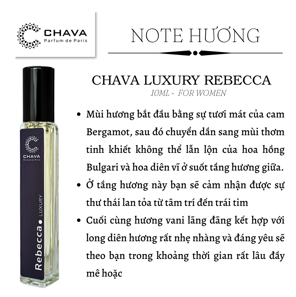 NƯỚC HOA REBECCA LUXURY 10ML - CHAVA-duoc-ban-tai-Milo Shop