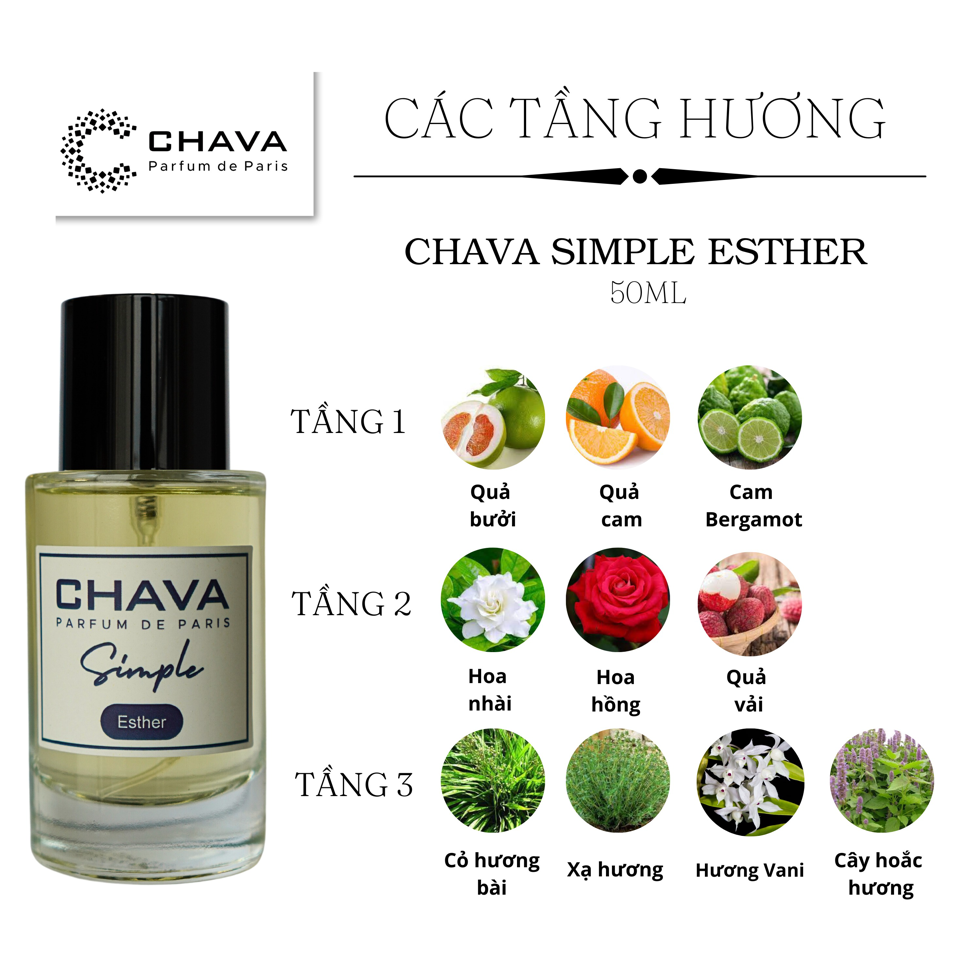 NƯỚC HOA ESTHER SIMPLE 50ML - CHAVA-duoc-ban-tai-Milo Shop