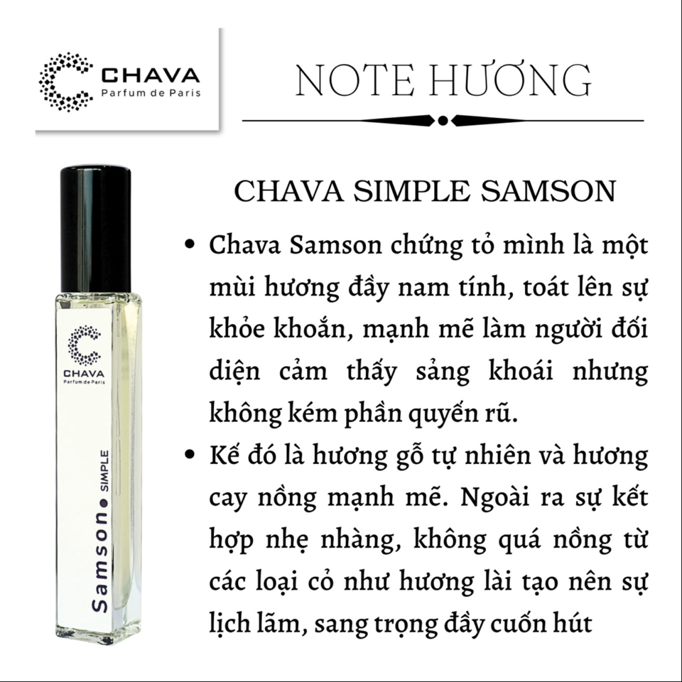 NƯỚC HOA SAMSON SIMPLE 10ML - CHAVA-duoc-ban-tai-Milo Shop