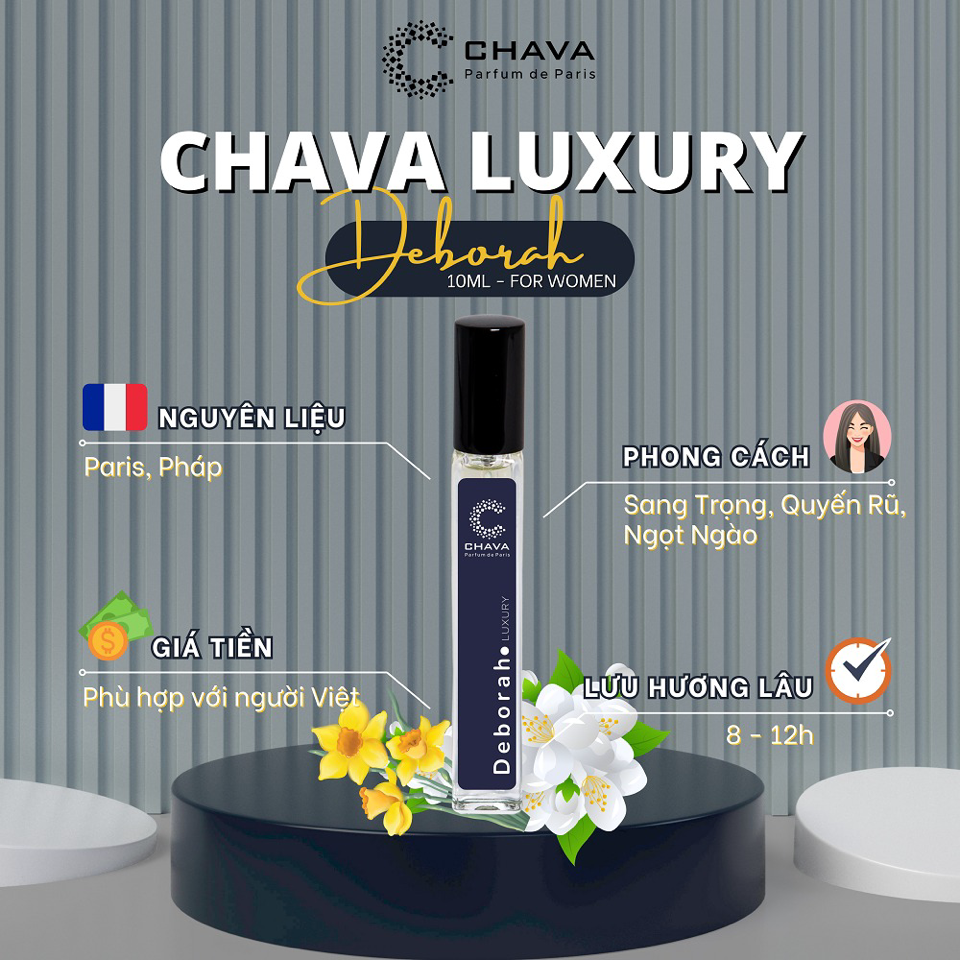 NƯỚC HOA DEBORAH LUXURY MINI 10ML - CHAVA-duoc-ban-tai-Milo Shop