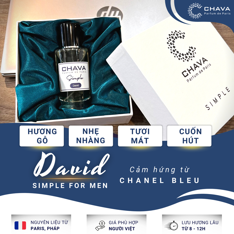 NƯỚC HOA DAVID SIMPLE 50ML - CHAVA-duoc-ban-tai-Milo Shop