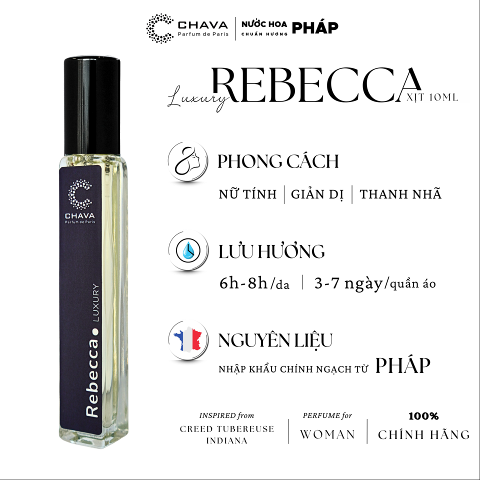 NƯỚC HOA REBECCA LUXURY 10ML - CHAVA-duoc-ban-tai-Milo Shop