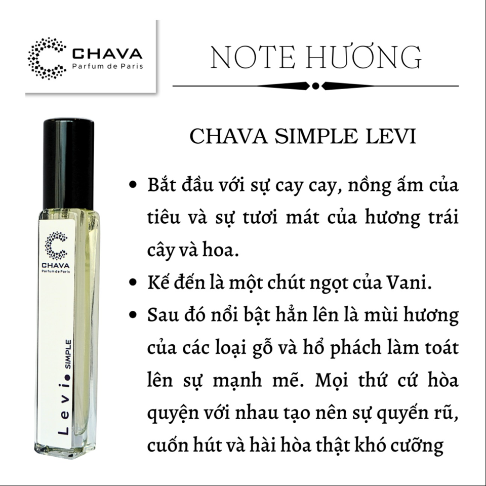 NƯỚC HOA LEVI SIMPLE 10ML - CHAVA (M)-duoc-ban-tai-Milo Shop