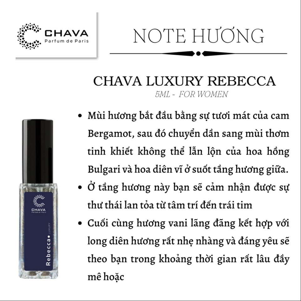 NƯỚC HOA REBECCA LUXURY 5ML - CHAVA-duoc-ban-tai-Milo Shop
