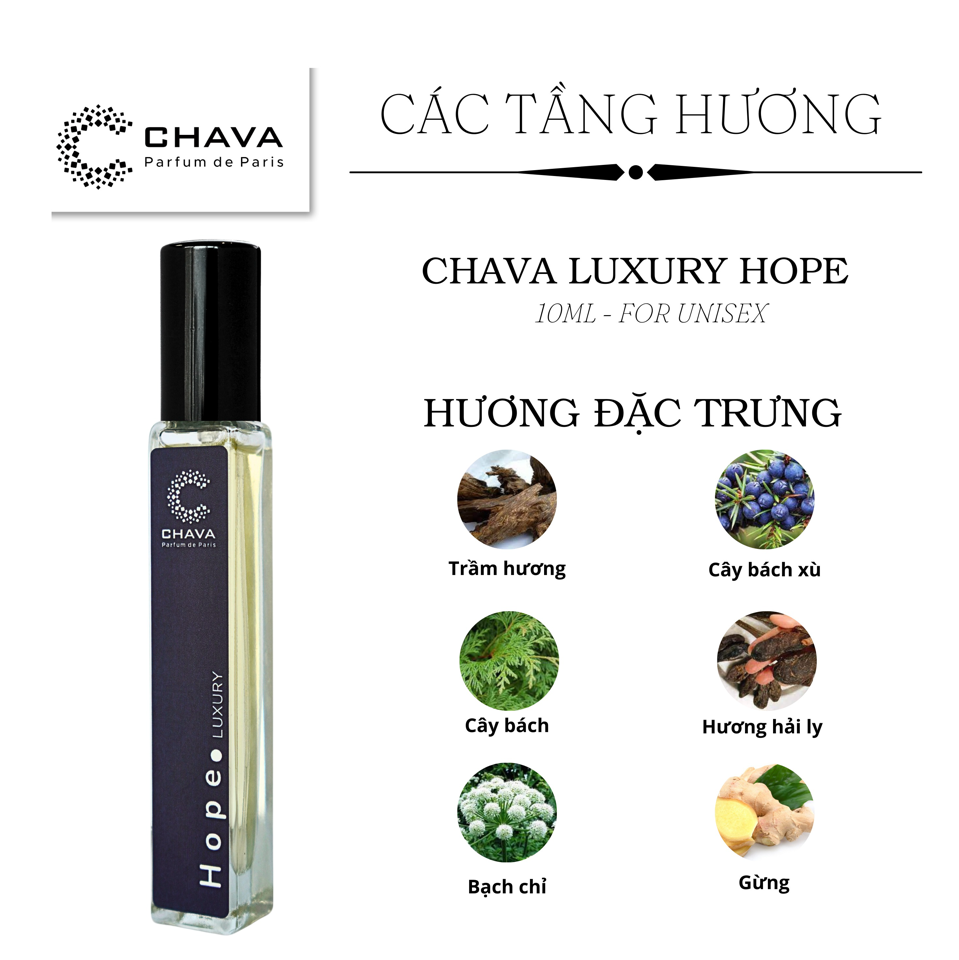 NƯỚC HOA HOPE LUXURY 10ML - CHAVA-duoc-ban-tai-Milo Shop