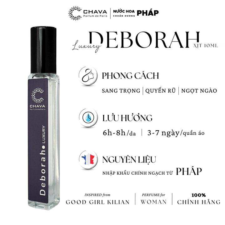 NƯỚC HOA DEBORAH LUXURY MINI 10ML - CHAVA-duoc-ban-tai-Milo Shop