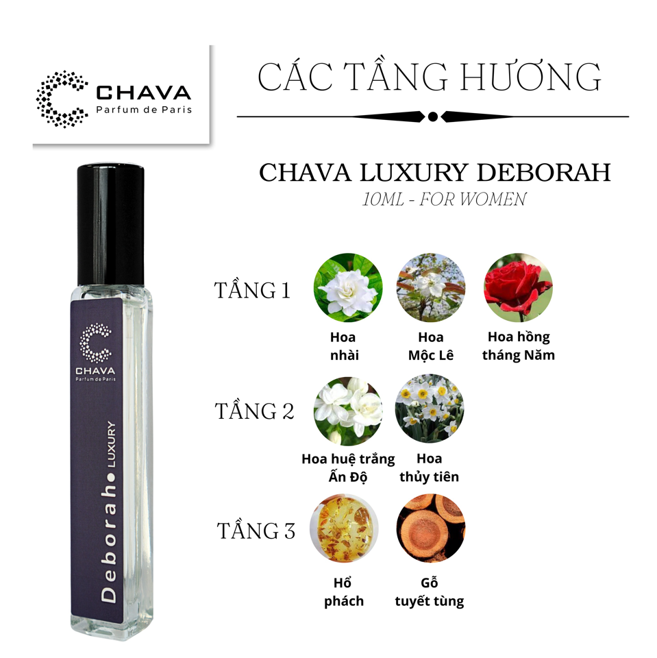 NƯỚC HOA DEBORAH LUXURY MINI 10ML - CHAVA-duoc-ban-tai-Milo Shop
